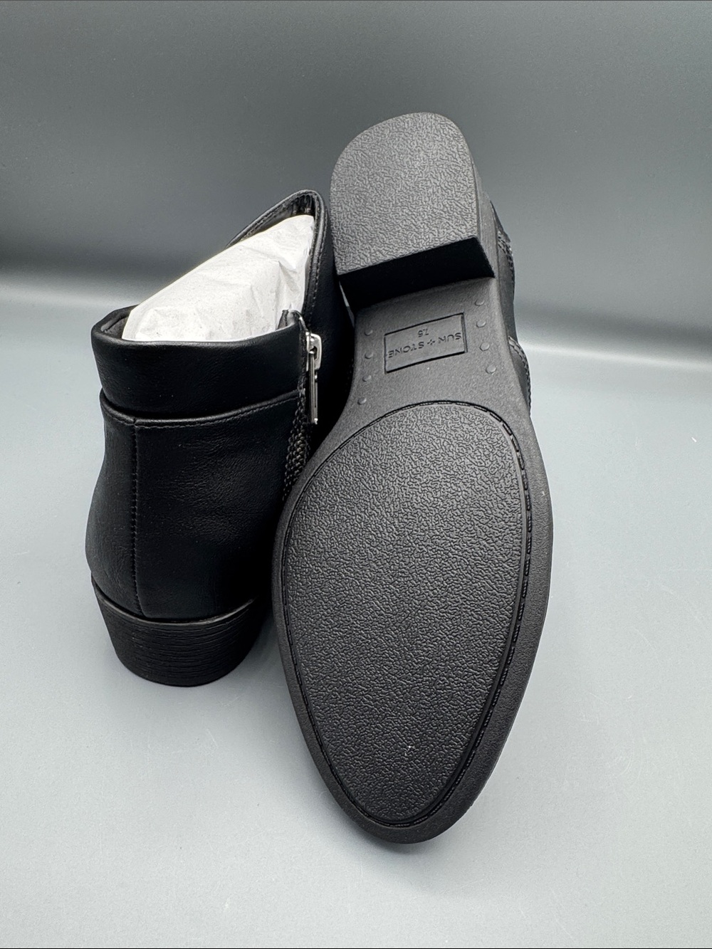 Sun + Stone Women's Adelinee Double Zip Ankle Booties - Picture 4 of 4